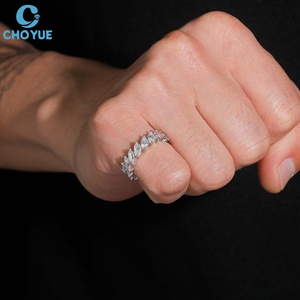 Anillo de Eternidad con Diamantes Cultivados en Laboratorio, Corte Marquesa, Oro Blanco, Certificado IGI, Estilo Clásico, Anillo de Compromiso para Mujer, Regalo para Fiesta - Product Image 5