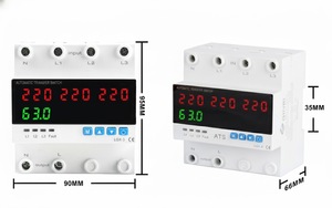 Interruptor de Transferencia Automática (ATS) Monofásico de 220 VCA, 4P, 63A/<span class=keywords><strong>100A</strong></span>, de Tres Fuentes, Directo de Fábrica - Product Image 4