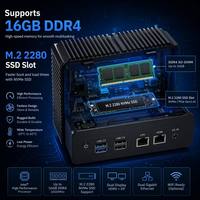 Nuevo PC Industrial sin Ventilador de Aleación de Aluminio, Intel N5095 4C4T, USB3.0*4, 4*COM, Sistema Operativo Windows/Linux, Mini PC
