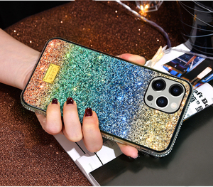 TPU morbido diamante Glitter <span class=keywords><strong>arcobaleno</strong></span> gradiente <span class=keywords><strong>Cover</strong></span> posteriore accessori di lusso Bling Bling custodia per telefono per <span class=keywords><strong>iPhone</strong></span> X 11 12 13 14 15 Pro - Product Image 4