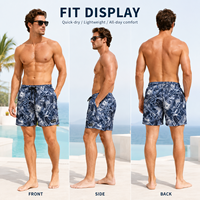 Shorts de plage robustes à double couche avec coutures renforcées pour le surf et les activités nautiques