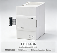Unidad de Expansión de Salida Analógica Original para PLC FX3U-4AD, 24V DC 130mA