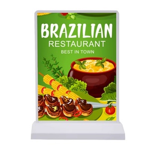 Rechargeable Double Side A4 Acrylic Wireless Ultra Thin Desktop <b>Advertising</b> <b>Light</b> <b>Box</b> Table Stand Menu Display Board Panel Led - Product Image 1