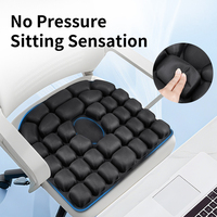 Coussin d'assise gonflable 3D respirant pour soulager la pression des hémorroïdes et du coccyx, idéal pour chaise de bureau