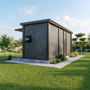 Caseta Negra Minimalista con Ventana Individual, Almacenamiento Exterior, Garaje y Cobertizo, Diseño Duradero - Product Image 3