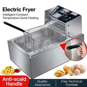 業務用電気フライヤー 2500w 10L ステンレス製 業務用フライヤー 家庭用キッチン レストラン用 - Product Image 1