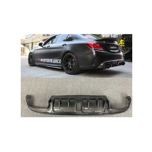 Difusor trasero de fibra de carbono deportivo para Mercedes-Benz C300 de 4 puertas 2015 - 2017 - Product Image 1