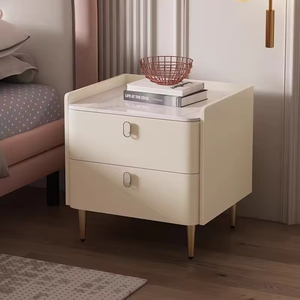 Comodino Contemporaneo in Legno per Bambini con Cassetti a Chiusura Morbida, Gambe in Metallo, Simpatico Comodino Contenitore per la <span class=keywords><strong>Cameretta</strong></span> dei Bambini - Product Image 4