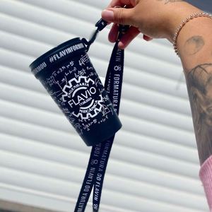 Vaso de Agua Ecológico Personalizado de 400 ml con Cordón Personalizado para Eventos Deportivos, Regalo de Graduación - Product Image 1
