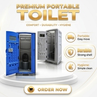 Toilettes portables en plastique HDPE de haute qualité, résistantes aux UV, pour les chantiers de construction mobiles en extérieur