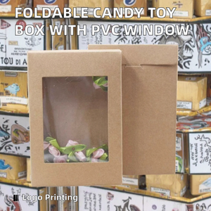 Custom Folders Corrugated <b>Candy</b> Favors Cardboard Doll Children Kids Toy Display Packaging Paper <b>Box</b> PVC Window Embossing - Product Image 2