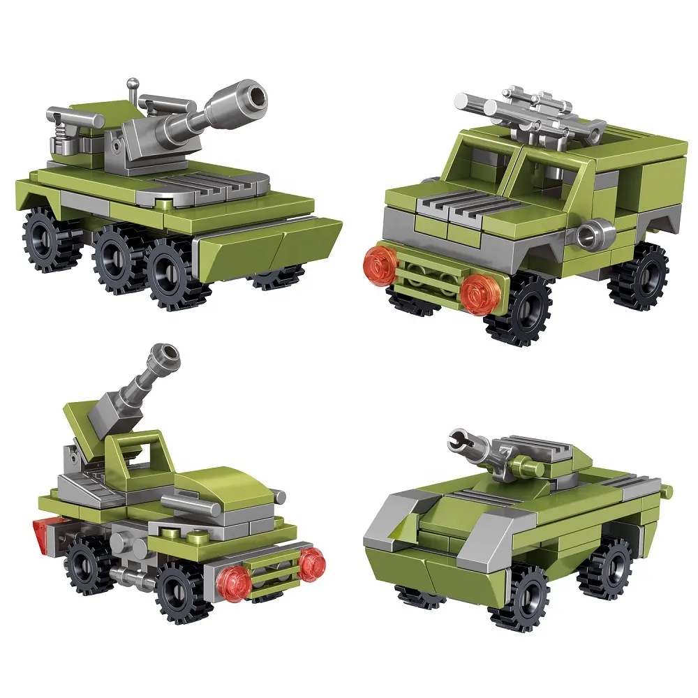 Neueste heiß verkaufte Militär Chariot Tank Toy Kinder puzzle zusammen gebaut Kunststoff Baustein Spielzeug