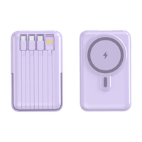 Banque d'alimentation magnétique portable personnalisée 22,5 W 10000 mAh avec support, batterie externe, chargeur sans fil, banque d'alimentation pour téléphone