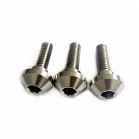 Baut Titanium GR5 M5*25mm Berkualitas Tinggi Kepala Payung Hex Socket Step Bolts Harga Pabrik Sekrup Cakram Rem
