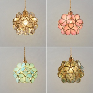 โคมไฟห้อยเพดานทองแดงลายดอกไม้สไตล์โมเดิร์น ดีไซน์นอร์ดิก สำหรับตกแต่งบ้าน ห้องรับประทานอาหาร ทางเดิน ห้องทำงาน - Product Image 2