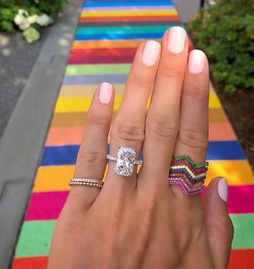 Ensemble de bagues empilables pour femme, bijoux vagues cz éternité, Promotion 2023 - Product Image 3