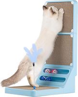 Griffoir mural en forme de L pour chat avec boule à gratter, design Oie et Mouton, griffoir vertical d'intérieur pour chat