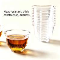 Gobelets à thé jetables en plastique transparent épaissi 60 ml, qualité alimentaire PS sans BPA, résistants à la chaleur pour le bureau, lot de 50