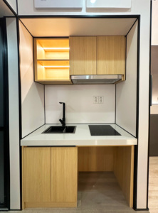 Casa Modulare Q5 Tipo Capsula Spaziale 27 mq, Casa Prefabbricata <span class=keywords><strong>in</strong></span> Container con Design Moderno e Lucernario Piatto per <span class=keywords><strong>Campeggio</strong></span> sul Lago - Product Image 4