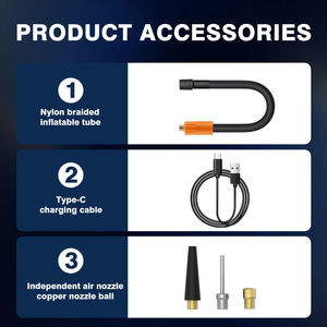Pompa Udara Multifungsi Harga Terjangkau, Pompa Pengisi Tekanan Ban Elektrik Otomatis untuk Sepeda dan Mobil - Product Image 6