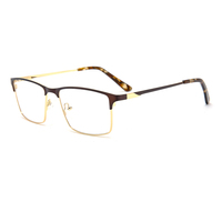 Marcos de diseñador retro Vintage para mujer y hombre, gafas con montura de metal, óptica italiana, unisex