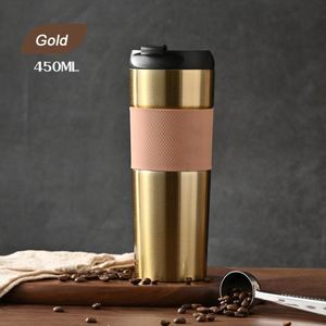 15OZ Travel Home Office Camping Coffee Tea Press Tumbler Stainless Steel <b>Double</b> <b>Wall</b> Vacuum Insulation French Press Travel Mug - Product Image 1