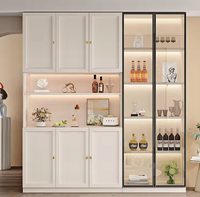 Buffet moderne minimaliste personnalisable en bois massif écologique, armoire de rangement multifonctionnelle pour la maison et l'hôtel