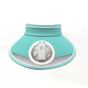 Logotipo personalizado barato verano protección solar visera sombrero USB carga visera sombrero con ventilador - Product Image 6