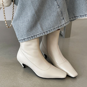 Stivaletti da Donna Cialisa in Vera Pelle di Alta Qualità, Scarpe Autunno Inverno 2025, Moda Elegante, <span class=keywords><strong>Tacco</strong></span> Medio per Uso Quotidiano - Product Image 3