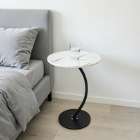 Fabrik-Großhandel Einfache Sofa-Beistelltische Couchtische Kleine Runde MDF-Beistelltische für Wohnzimmer Schlafzimmer Design