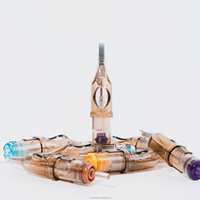 Aiguilles de tatouage professionnelles jetables en acier inoxydable (stérilisées à 100 % au gaz EO) diamètre 0,30-0,35 mm course 3,0 mm pour sourcils et lèvres