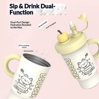 Nouvelle Tasse Isotherme en Acier Inoxydable Adorable et Mignonne, Modèle Hiver, Grande Capacité, Portable, Idéale pour Étudiantes et Usage Scolaire