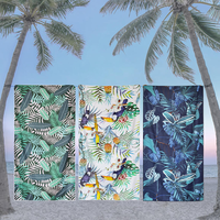 Serviette de plage en tissu personnalisée, antidérapante, absorbante, séchage rapide, légère, serviette de yoga, vente en gros d'usine
