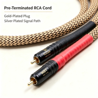 Cordon de lignes de Signal RCA à RCA YIVO XSSH Audio DIY OEM 7N PCOCC OFC cuivre 2 cœurs plaqué argent étendre le câble Audio HIFI RCA