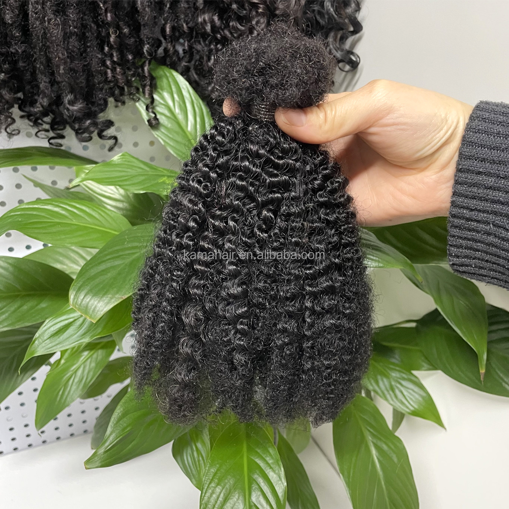 KAMA Wholesale Human Braiding Hair Afro Kinky Hair Bulk Micro Twist Braids Bulk Human Hair for Braiding and Twisted