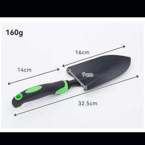 Râteau de jardin à manche en caoutchouc vert, 14 cm, dents en acier à cinq pointes, texture antidérapante, outil agricole pour la propreté des espaces verts - Product Image 2