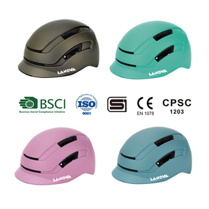 LANOVA <span class=keywords><strong>HJE</strong></span> Casque de vélo de route pour adolescents avec matériau EPS Casque de vélo adulte léger et double sport certifié CE - Product Image 2