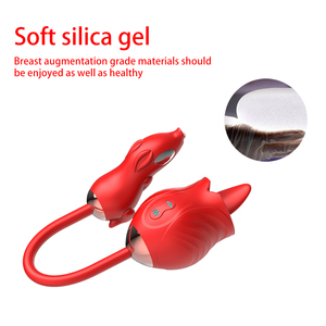 Vibrator Masturbator Wanita 2-in-1 Rose, Getaran Listrik, Lidah Berkepala Dua, Sensasi Menjilat, Getaran, Tahan Air IPX7, Sensasi Sentuhan Nyata - Product Image 3