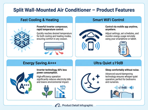 Aires Acondicionados Split de Clase A+++, Refrigeración y Calefacción, Bomba de Calor, 12000 Btu, Z-pro Zero, Alta Eficiencia - Product Image 3