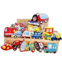 Oreillers décoratifs personnalisés pour voiture d'enfants coussins jouets en peluche hélicoptères trains camions poupée jouets en peluche