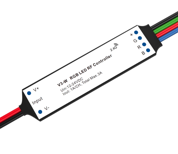 SKYDANCE V3-W 1A*3CH 12-24V Max Output 75W CV LED Controller RGB Mini RF Dimmer for DIM/CCT/RGB LED Strip
