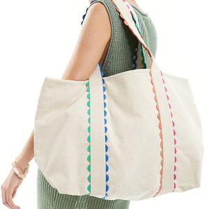 Bolsa Tote de Gran Capacidad, Diseño Brillante y Colorido con Ribete <span class=keywords><strong>Ric</strong></span> Rac, Bolsa de Compras, Playa y Hombro con Ribete Arcoíris, Bolsa de Maquillaje - Product Image 2