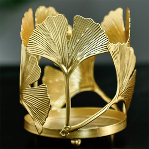 Ginkgo Lá Trang Trí Cốc Thủy Tinh Hình Người Giữ Nến - Product Image 6