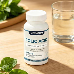 Complément Alimentaire OEM/ODM : Comprimés d'Acide Folique pour l'Énergie et le Soutien Immunitaire – 60 Capsules Végétariennes pour Femmes - Product Image 2