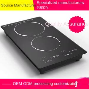 เตาแม่เหล็กไฟฟ้าทำจากสเตนเลสสตีลคริสตัลสีดำตัวเรือนทำจากพลาสติกพร้อมระบบควบคุมแบบสัมผัสใช้แก๊ส - Product Image 5