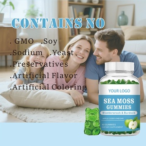 Gummies de mousse de mer OEM/ODM avec varech biologique, racine de bardane et <span class=keywords><strong>vinaigre</strong></span> de <span class=keywords><strong>cidre</strong></span> de pomme, 60 unités, énergie pour adultes - Product Image 4