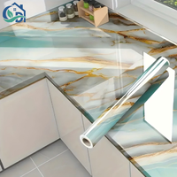 Película de PVC Autoadhesiva Moderna, Impermeable y Removible para Renovar Encimeras Temporales en Sala de Estar, Dormitorio y Baño