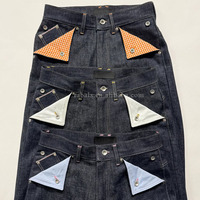 Jean Homme Selvedge Japonais Original Brut à Boucle Arrière Sur Mesure, Coupe Droite Ample Décontractée, Vintage, Évasé