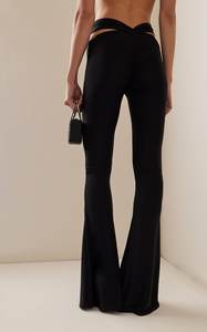 <span class=keywords><strong>Summer</strong></span> Sexy Ladies 3D Flower Patchwork Cut-out Top e pantaloni neri Set Basic 2 pezzi Set donna - Product Image 5