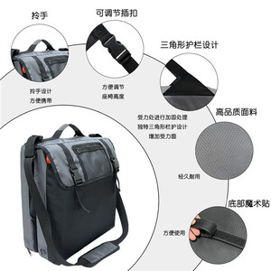 Cojín de Asiento Plegable para Exteriores, Manta de Tela Oxford, Tapete de Camping Portátil para una Persona, Rectangular, Negro y Gris - Product Image 5